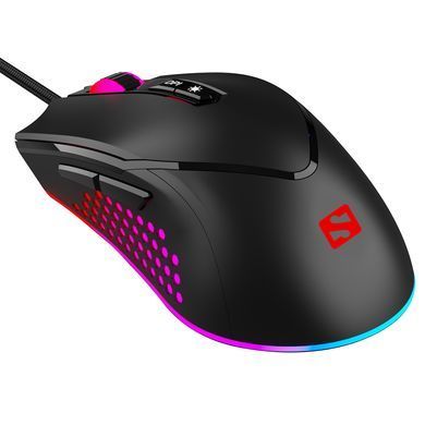 Мишка Sandberg Azazinator Mouse 6400 RGB, ігрова, 6400dpi., 7кн.Huano чорна (640-20) [401222]