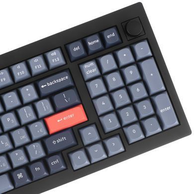 Клавіатура механічна Keychron V5 Max 100Key, Gateron Jupiter Banana, Knob, WL/BT/USB-A, Hot-Swap, QMK, EN/UKR, RGB, чорний (V5M-D4-UA) [103636]