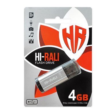 Флеш-накопичувач USB 4GB Hi-Rali Stark Series Silver (HI-4GBSTSL) [607142]
