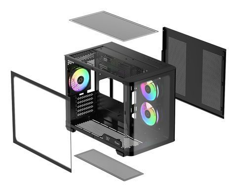 Корпус для комп'ютера IOTA C50 BK CURVE ARGB DIGITAL (I) OCYPUS (OTA-C50-BKD300CD-GL) [503683]