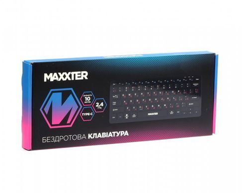 Клавiатура бездротова Maxxter Black (KBW-C01B-UA) [606082]