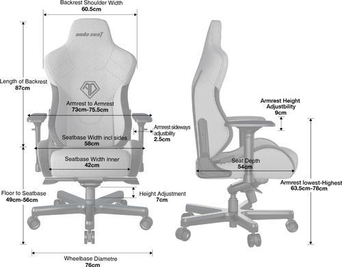 Крісло для геймерів Anda Seat T-Pro 2 Size XL Blue/Black (AD12XLLA-01-SB-F) [615161]