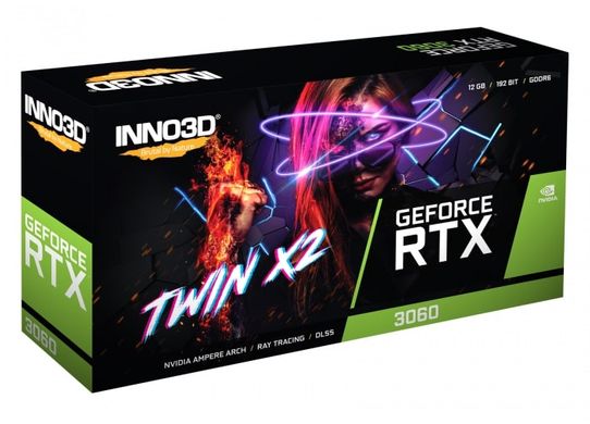 Inno3d Відеокарта GeForce RTX 3060 12GB GDDR6 Twin X2 (N30602-12D6-119032AH)