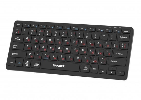 Клавiатура бездротова Maxxter Black (KBW-C01B-UA) [606082]