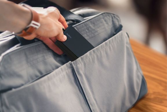 Зарядний пристрій мережевий Belkin 100Вт USB-С GAN PD PPS, кабель USB-C 2м, чорний OEM (INC016VFBK) [108399]