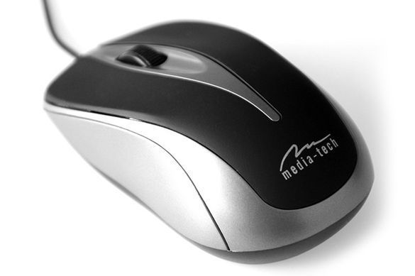 Мишка Media-Tech Plano, 3кн., 800dpi, темно-сіра (titanium) (MT1091T) [401129]