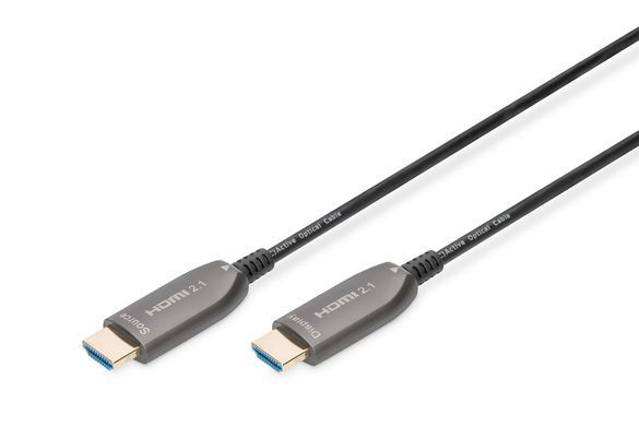 Кабель DIGITUS HDMI UHD 8K, AOC hybrid-fiber, type A M/M, 15м, чорний (AK-330126-150-S) [113780]