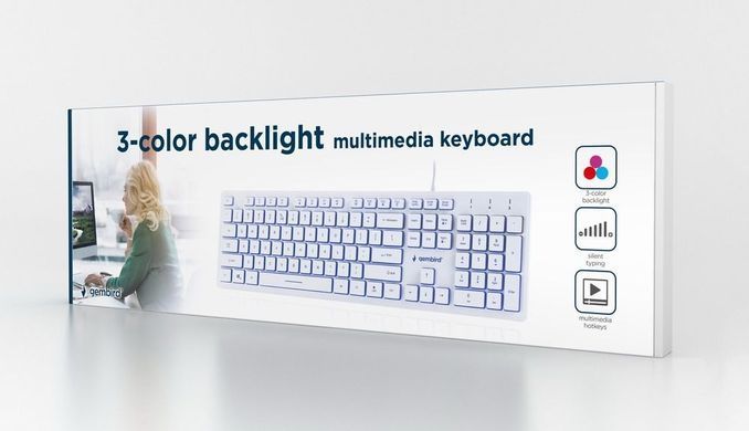 Клавіатура Gembird White (KB-UML3-01-W-UA) [605902]