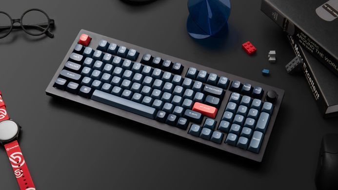Клавіатура механічна Keychron V5 Max 100Key, Gateron Jupiter Banana, Knob, WL/BT/USB-A, Hot-Swap, QMK, EN/UKR, RGB, чорний (V5M-D4-UA) [103636]
