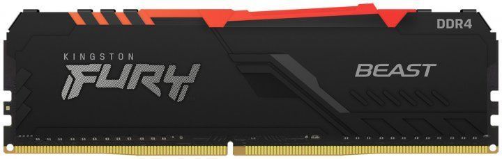 Пам'ять ПК Kingston DDR4 32GB KIT (16GBx2) 3200 FURY Beast RGB (KF432C16BB12AK2/32) [103849]