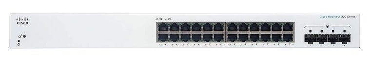 Cisco Комутатор CBS220 Smart 24-port GE, 4x1G SFP (CBS220-24T-4G-EU)