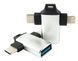 Адаптер Dengos OTG USB-Lightning/USB Type-C Silver (ADP-022) [604321], фото 3