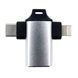 Адаптер Dengos OTG USB-Lightning/USB Type-C Silver (ADP-022) [604321], фото 1