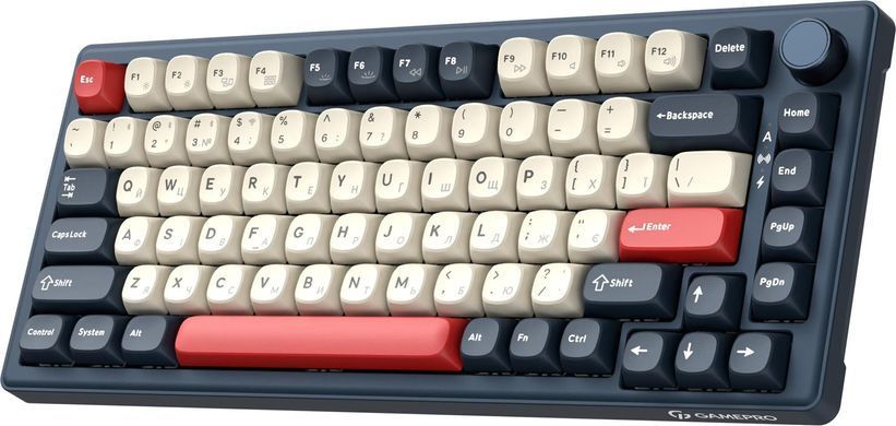 Клавіатура бездротова GamePro Asgard Yord Keychron Super Red Switch Blue (MK266BL) [616002]