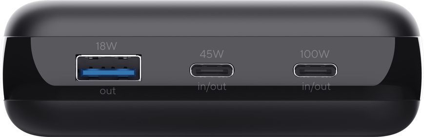 Акумулятор портативний літій-іонний power bank Trust Laro, 20000 мА&middot;год, USB-A/2хUSB-C, 100w, чорний (25240_TRUST) [108440]