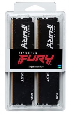 Модуль пам`яті DDR5 2x8GB/5600 Kingston Fury Beast Black (KF556C36BBEK2-16) [611924]