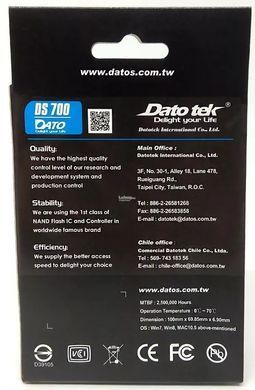 Накопичувач SSD 240GB Dato DS700 2.5" SATAIII TLC (DS700SSD-240GB) [608134]
