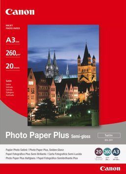 Папір Canon A3 Semi-Gloss Photo Paper Plus SG-201, 20 арк. (1686B026) [106585]