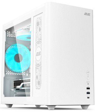 Корпус 2E Credo Plus V350WG без БЖ, 1xUSB3.0, 1х USB 2.0, 1xUSB Type-C, 3x120мм, VGA 350мм, LCS ready, TG Side Panel, mATX, білий (2E-V350WG) [111682]