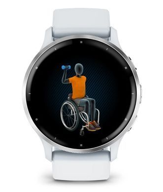 Смарт-годинник Garmin Venu 3 Silver Stainless Steel Bezel with Whitestone Case and Silicone Band (010-02784-50) [604508]