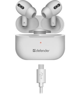 Гарнітура Defender Twins 636 Pro TWS, Bluetooth, White (63636) [401801]