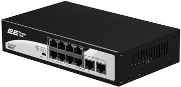 Комутатор 2E PowerLink SP802F 10xFE (8xPoE, 2xUplink), 96Вт, Некерований (2E-SP802F-2) [105107]