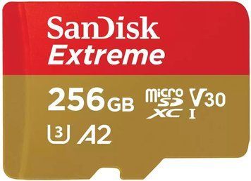 Карта пам'яті SanDisk microSD 256GB C10 UHS-I U3 R190/W130MB/s Extreme V30 (SDSQXAV-256G-GN6MN) [110035]