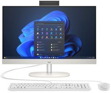 Комп'ютер персональний моноблок HP 240-G10 23.8" FHD IPS AG, Intel i5-1334U, 16GB, F512GB, UMA, WiFi, кл+м, 3р, Win11P, білий (9M9F9AT) [112465]