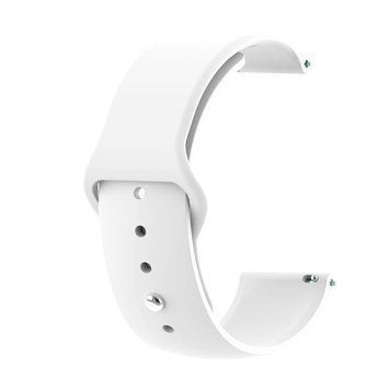 Силіконовий ремінець BeCover для Samsung Galaxy (20mm)/Watch 5/ Watch 4 40/44mm/Watch 4 Classic 42mm/Watch Active/Active 2 40/44mm/Watch 3 41mm/Gear S2/Classic/Gear Sport White (706177) [604718]