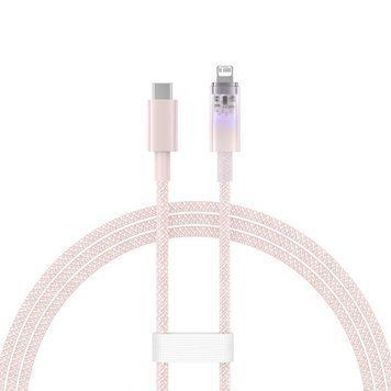 Кабель Baseus Explorer Series Fast Charging Cable with Smart Temperature Control Type-C to iP 20W 1m Pink (CATS010204) [802585]