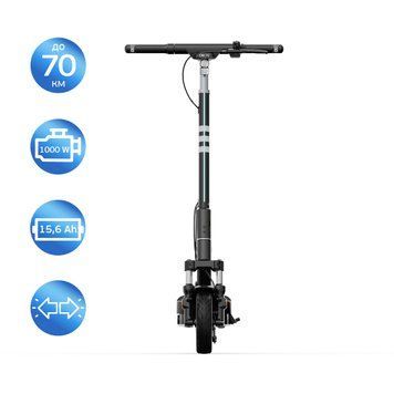 Електросамокат OKAI lack 10", 500(1000)W, 15.6Ah, 70km, 25km\h, 25%, NFC, App, 23kg (ES40-B) [800004]