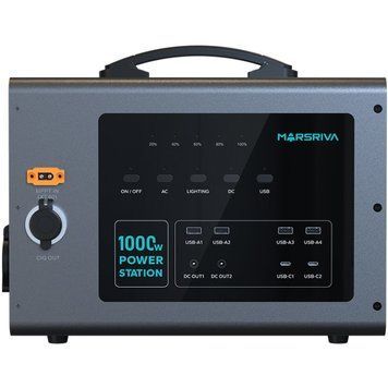 Зарядна станція Marsriva MP10 1000Вт (1008Вт/г) LiFePo4, PD 60Вт (MP10V3_MARSRIVA) [405701]