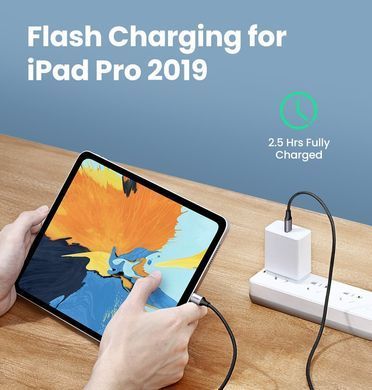 Кабель UGREEN US261 USB-C to USB-C PD Fast Charging Cable 3A Max Gray Black 1m (UGR-50150) [806663]