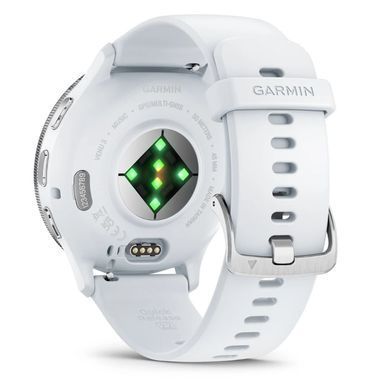Смарт-годинник Garmin Venu 3 Silver Stainless Steel Bezel with Whitestone Case and Silicone Band (010-02784-50) [604508]