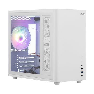 Корпус 2E Credo Plus V350WG без БЖ, 1xUSB3.0, 1х USB 2.0, 1xUSB Type-C, 3x120мм, VGA 350мм, LCS ready, TG Side Panel, mATX, білий (2E-V350WG) [111682]