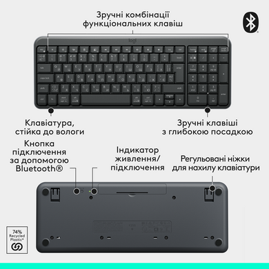 Клавіатура Logitech K250 Wireless Graphite (920-013822) [202346]