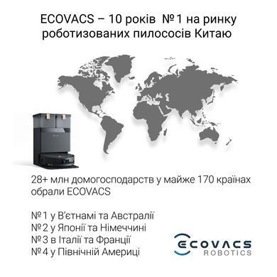 Робот-пилосос Ecovacs Deebot X8 Pro Omni (DEX56) Black (DEX56 BLACK - Х8) [610521]