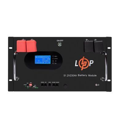 Акумулятор LP LiFePO4 48V (51,2V) - 230 Ah (11776Wh) (Smart BMS 200A) з LCD RM RS485/CAN (LP20331) [900180]