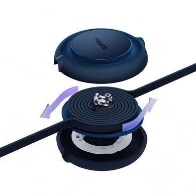 Кабель Baseus Bright Mirror 2 Series Retractable 3-in-1 Fast Charging Data Cable USB to M+L+C 3.5A 1.1m Blue (CAMJ010003) [802615]