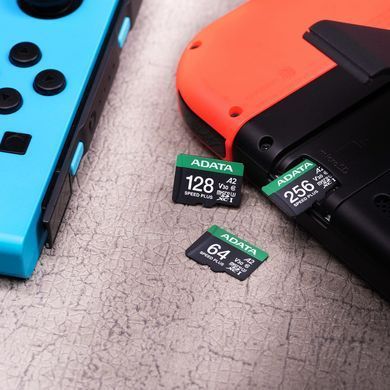 Карта пам'яті microSDXC (UHS-1 U3) A-DATA SPEED PLUS 64Gb Class 10 V30 A2 (R-160Mb/s W140Mb/s) (adapter SD) (UD64GUI3V30A2SP-RA1) [806443]