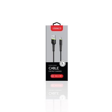 Кабель Intaleo CBFLEXM3 USB - micro USB (M/M), 3 м, Black (1283126487491) [603740]
