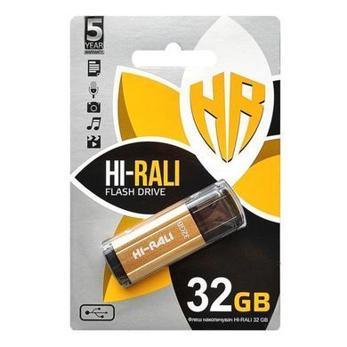 Флеш-накопичувач USB 32GB Hi-Rali Stark Series Gold (HI-32GBSTGD) [614252]