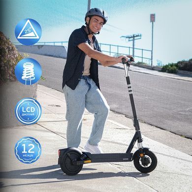 Електросамокат OKAI lack 10", 500(1000)W, 15.6Ah, 70km, 25km\h, 25%, NFC, App, 23kg (ES40-B) [800004]