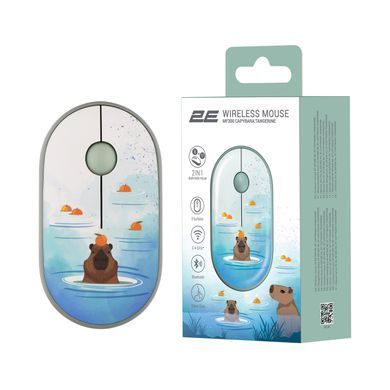 Миша 2E MF300 CAPYBARA:TANGERINE Silent WL BT, зелений (2E-MF300WCAPIBARAGN) [104087]