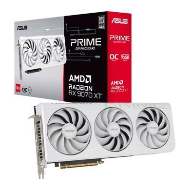 Вiдеокарта ASUS Radeon RX 9070 XT 16GB GDDR6 OC PRIME-RX9070XT-O16G-WHITE білий (90YV0L75-M0NA00) [112380]