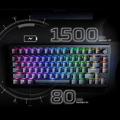 Клавіатура механічна HyperX Alloy Rise 75key, Red, USB-A/WL/BT, EN/UA, RGB, чорний (91Y91AA) [103637]