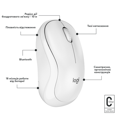 Миша Logitech M240 Silent Bluetooth Off White (910-007120) [201954]