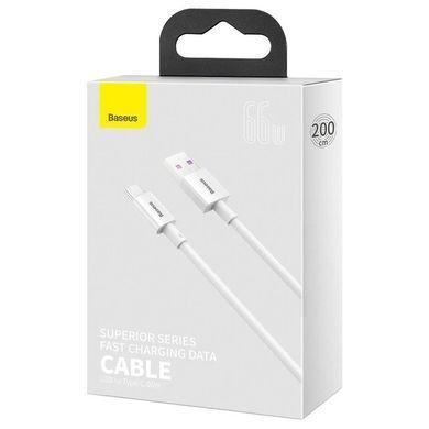 Кабель Baseus Superior Series Fast Charging Data Cable USB to Type-C 66W 2m White (CATYS-A02) [802219]