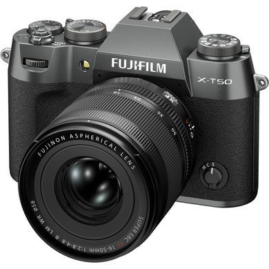 Цифр. фотокамера Fujifilm X-T50 + XF16-50mmF2.8-4.8 R LM WR Kit Charcoal silver (16828650) [107614]