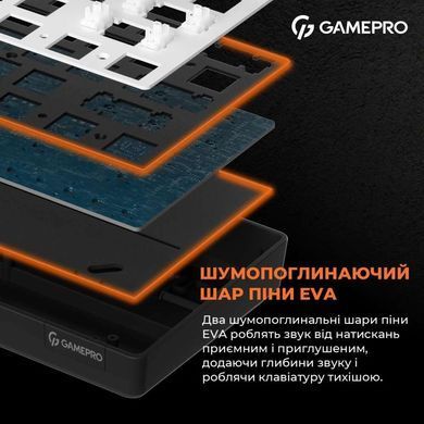 Клавіатура бездротова GamePro Outemu Red Switch Hot-Swap RGB Black (MK130G Pro) [615502]